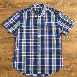 Gap Blue Purple Collared Button Up Mens Large